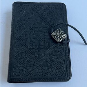 Embossed Celtic Leather Journal with Knot Button Closure